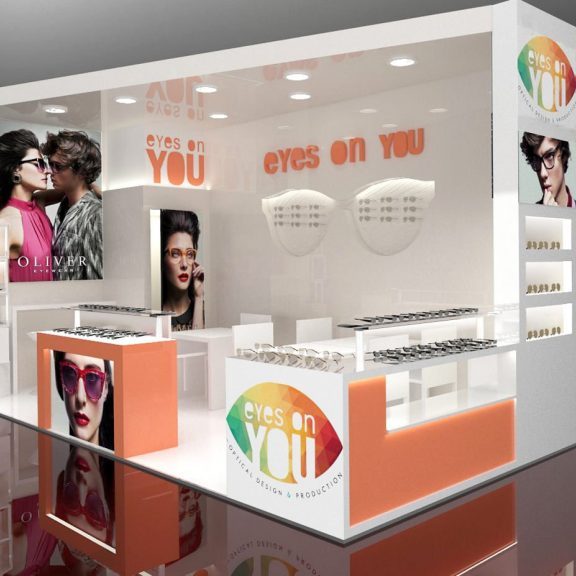 Excibition booth for Glasses Expo at Paris-Cube theme