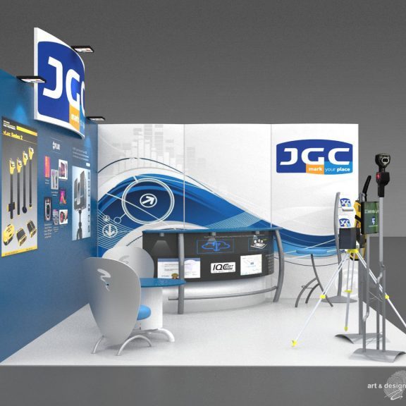 JGC Mark Your Place Εκθεσιακό περίπτερο της εταιρείας JGC στις εκθέσεις Domotec και Secure expo 2018.