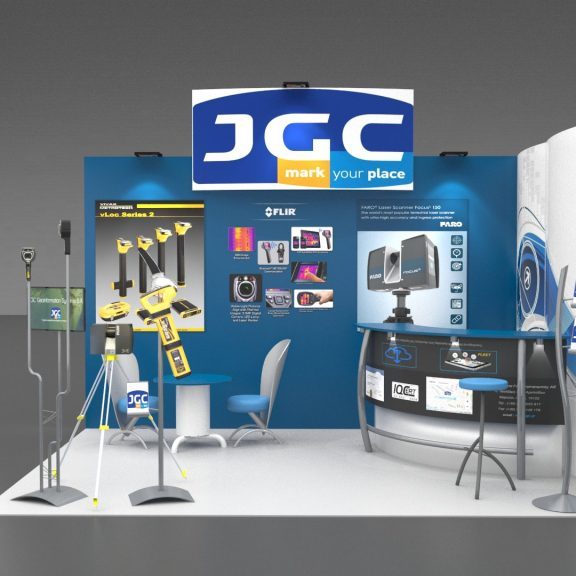 JGC Mark Your Place Εκθεσιακό περίπτερο της εταιρείας JGC στις εκθέσεις Domotec και Secure expo 2018.