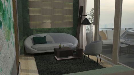 Cozy city-center hotel room