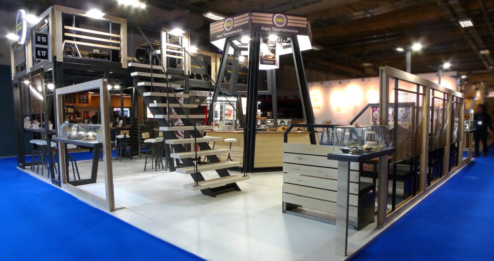 Double deck εκθεσιακό περίπτερο της εταιρίας BACKEM  Αφοι Τουντόπουλοι