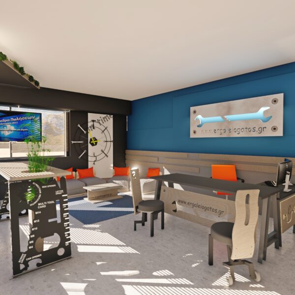 art and design group designed the inside state-of-the-art space i Σχεδιασμός εργασιακού χώρου και καταστήματος.